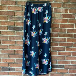 Pineapple Floral Anchor Wide Palazzo Pants